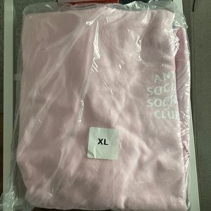 Pink Anti social social club XL Hoodie